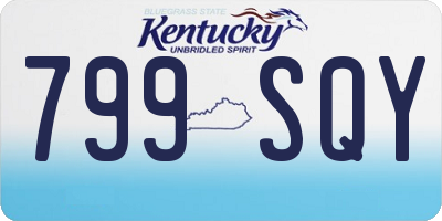 KY license plate 799SQY