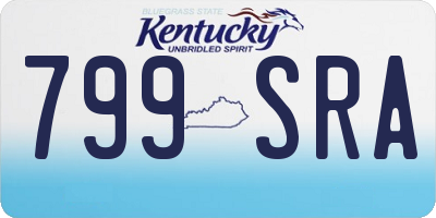 KY license plate 799SRA