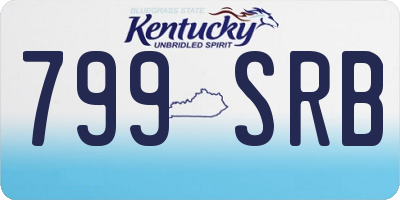 KY license plate 799SRB