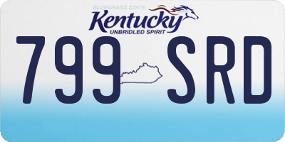 KY license plate 799SRD