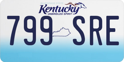 KY license plate 799SRE