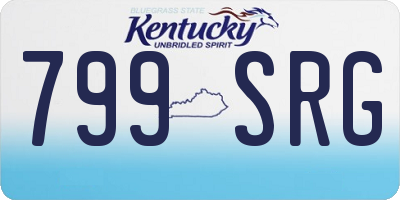 KY license plate 799SRG