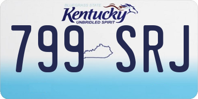 KY license plate 799SRJ