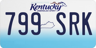 KY license plate 799SRK