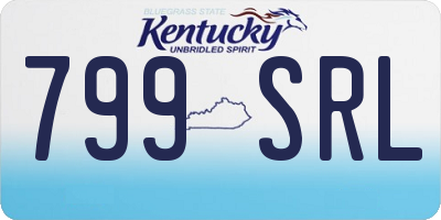 KY license plate 799SRL