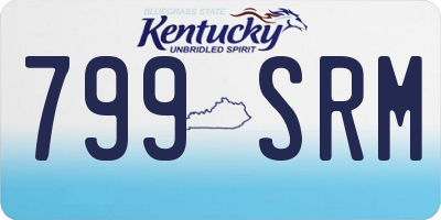 KY license plate 799SRM