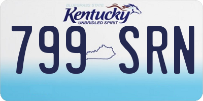 KY license plate 799SRN