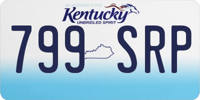 KY license plate 799SRP