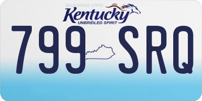 KY license plate 799SRQ