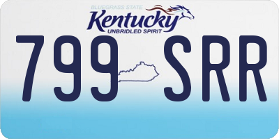 KY license plate 799SRR