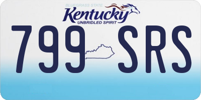 KY license plate 799SRS