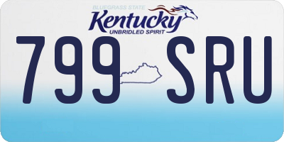 KY license plate 799SRU