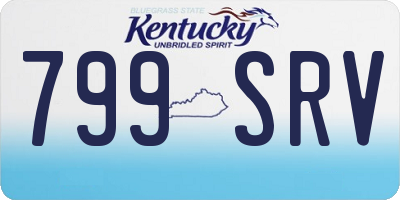 KY license plate 799SRV