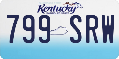 KY license plate 799SRW