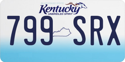 KY license plate 799SRX