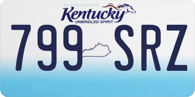 KY license plate 799SRZ