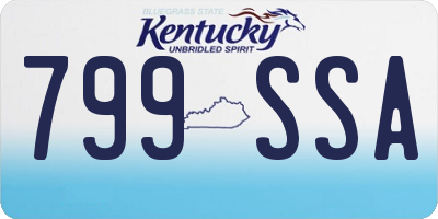 KY license plate 799SSA