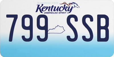 KY license plate 799SSB