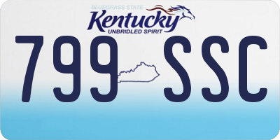 KY license plate 799SSC