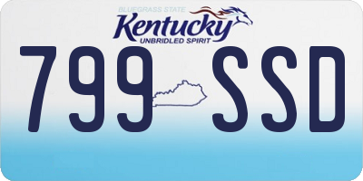 KY license plate 799SSD
