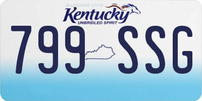 KY license plate 799SSG