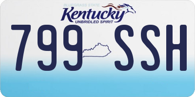 KY license plate 799SSH