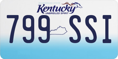 KY license plate 799SSI