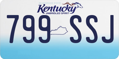 KY license plate 799SSJ