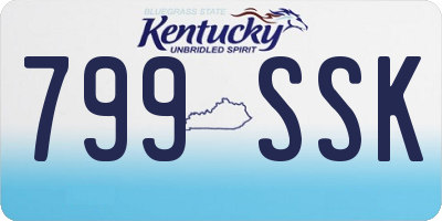KY license plate 799SSK