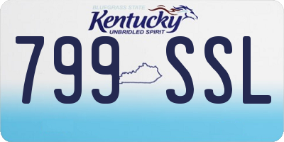 KY license plate 799SSL