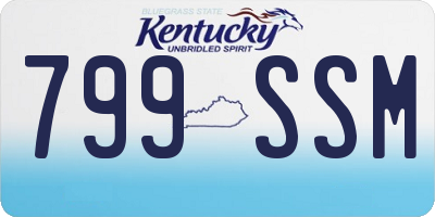 KY license plate 799SSM