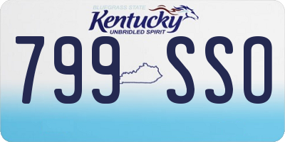 KY license plate 799SSO