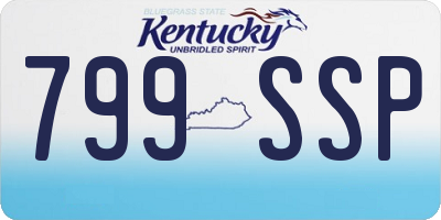 KY license plate 799SSP