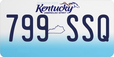 KY license plate 799SSQ