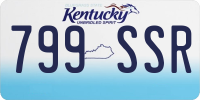 KY license plate 799SSR