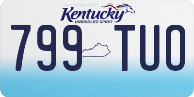 KY license plate 799TUO