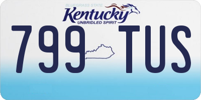 KY license plate 799TUS