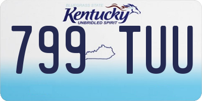 KY license plate 799TUU