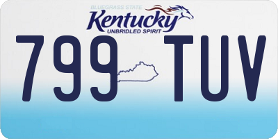 KY license plate 799TUV