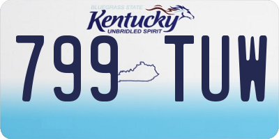 KY license plate 799TUW