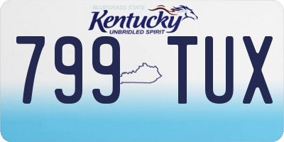 KY license plate 799TUX