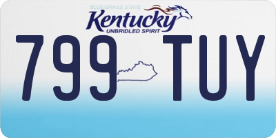 KY license plate 799TUY