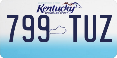 KY license plate 799TUZ