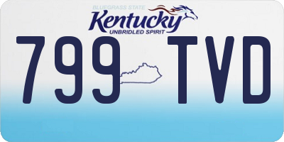 KY license plate 799TVD