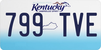 KY license plate 799TVE