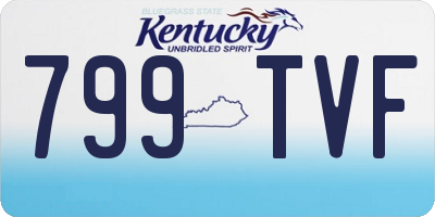 KY license plate 799TVF