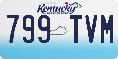 KY license plate 799TVM