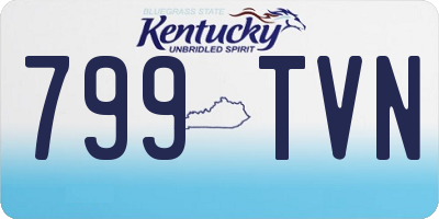 KY license plate 799TVN