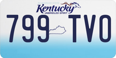 KY license plate 799TVO