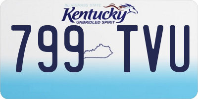 KY license plate 799TVU